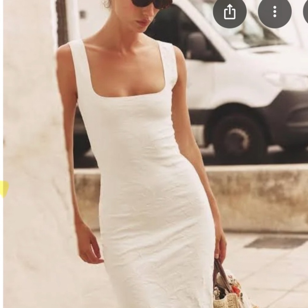 Zara Stretch Square Neck Dress